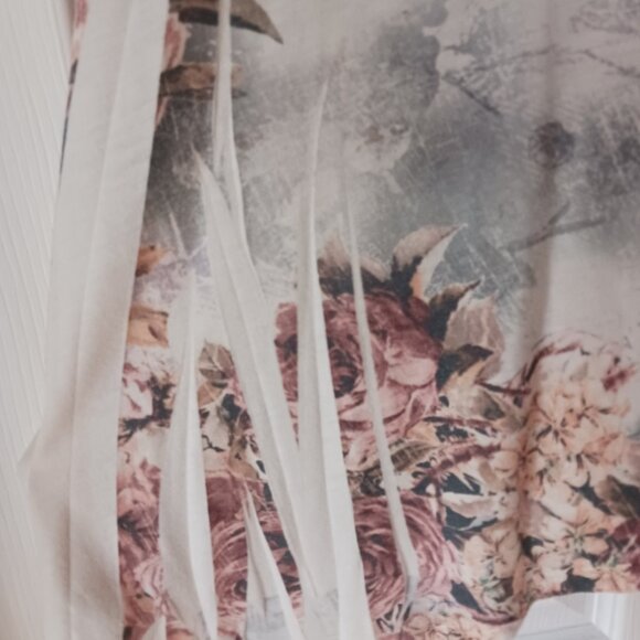 Vintage Cal Style Fairy Lace Beads Floral Dress SzM Whimsigoth Cottagecore Flowy - Picture 6 of 11